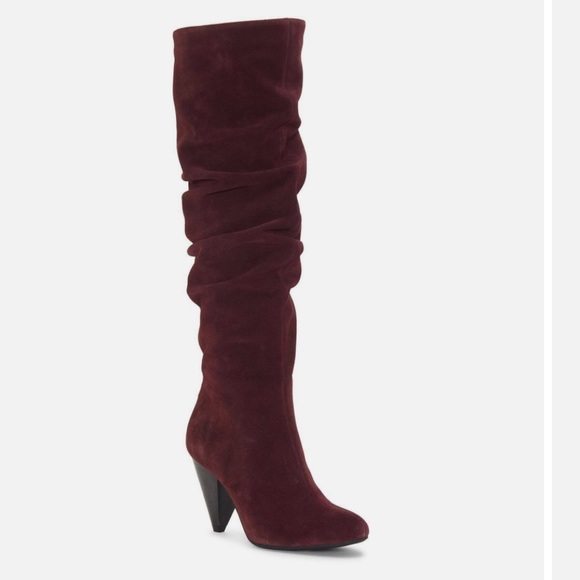 INC Womens Maroon Ruched Zipper Accent Gerii Size 7 - Picture 1 of 1